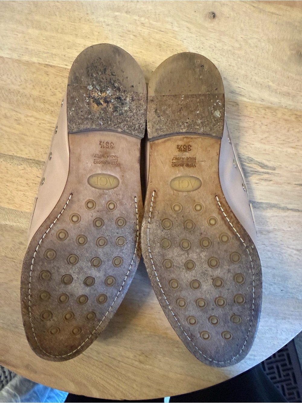 AGL Women's Slip-On Mules in Pale Pink Leather Size 36 1/2 - Picture 4 of 16